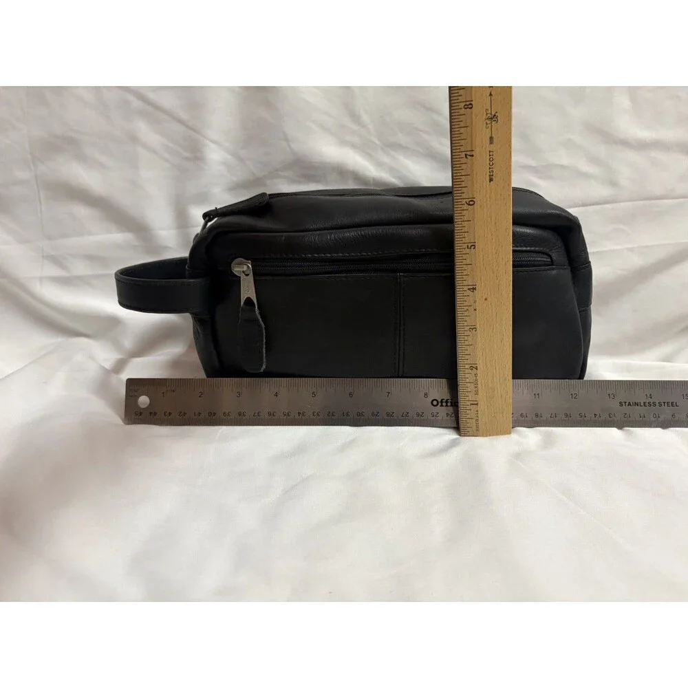 Toiletry Bag Unbranded Leather Case Travel Bag Black Mens Business Chic